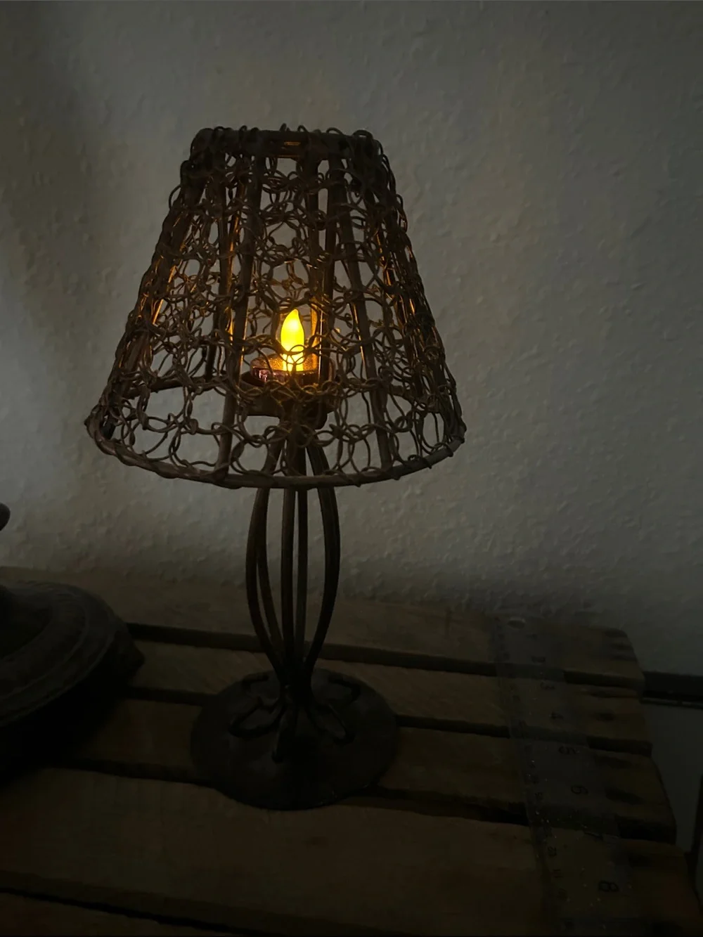 Metal candle holder Cottage Core, Farmhouse Chic